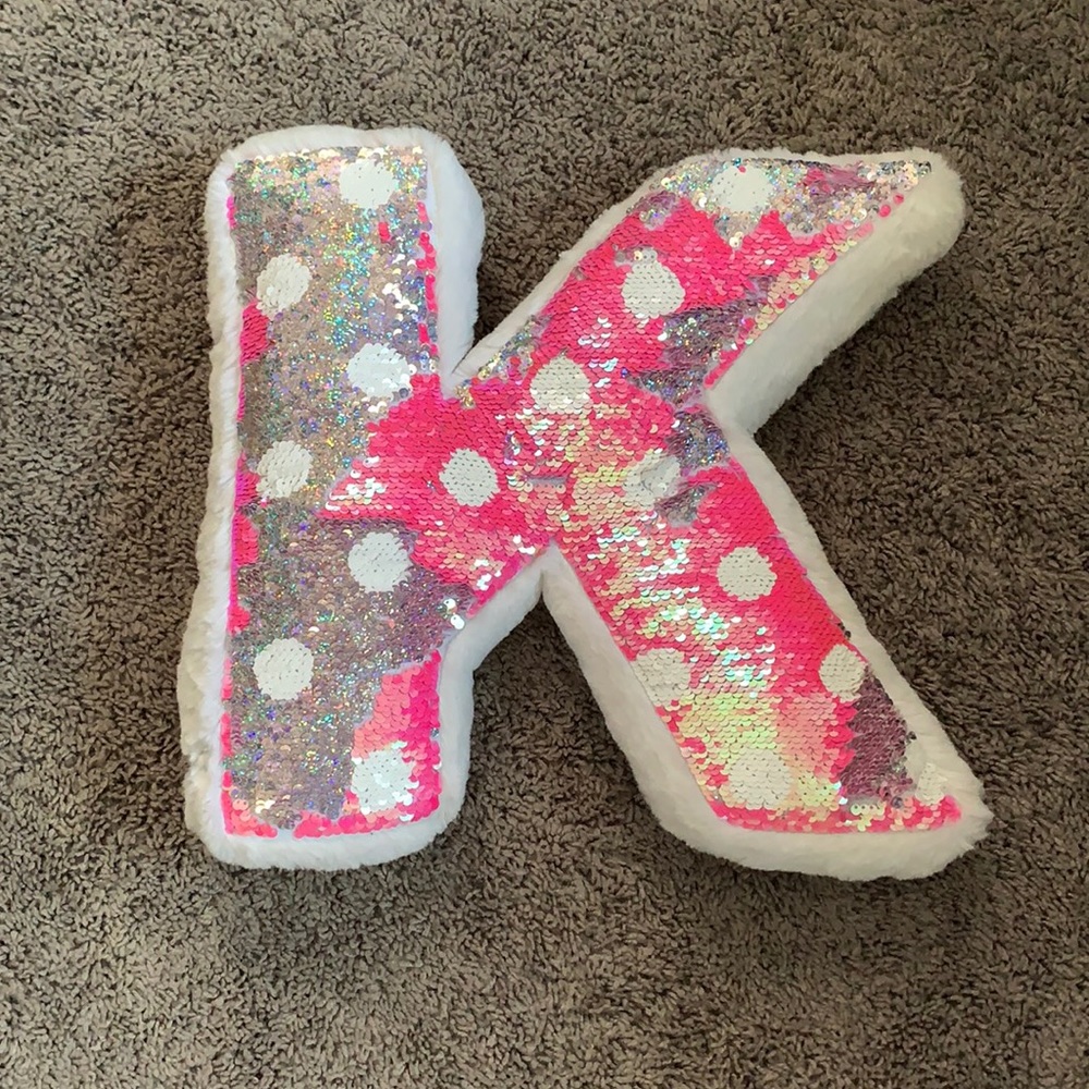 NWOT. Great condition letter K pillow.